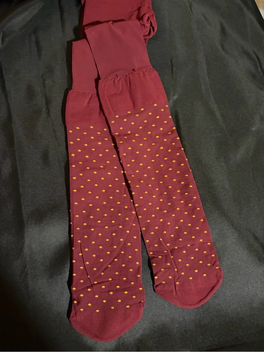 SNAG Burgundy Faux Sock Tights